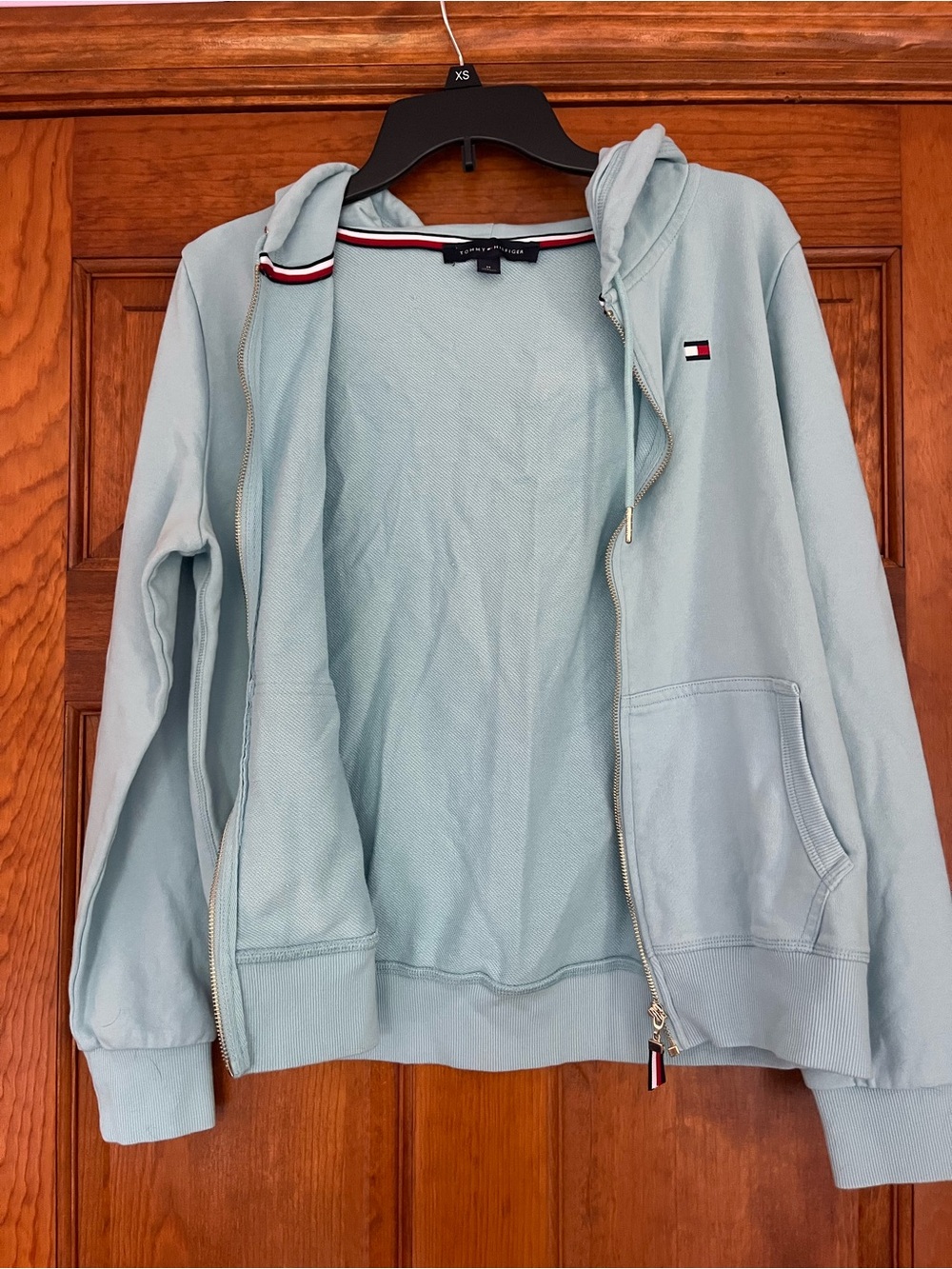 Tommy Hilfiger Light Blue Hooded Zip Jacket